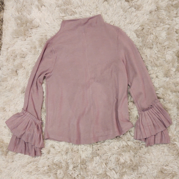 Bobeau Pleated Ruffle Sleeve Sweater S NWT - Picture 2 of 9